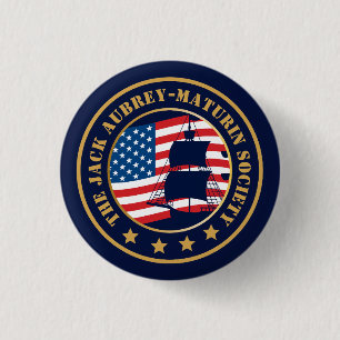 Customised Jack Aubrey-Maturin Naval History 3 Cm Round Badge