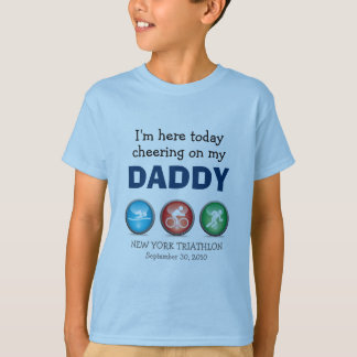 Customised Kids Cheering on Daddy Race Day Shirt