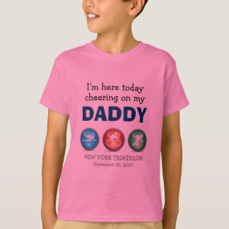 Customised Kids Cheering on Daddy Race Day Shirt