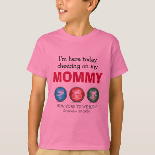 Customised Kids Cheering on Mummy Race Day Shirt