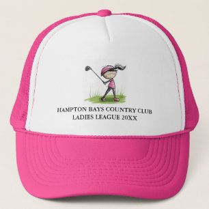 Customised Ladies Golf League Hat - Cartoon