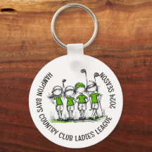 Customised Ladies Golf League Keychain