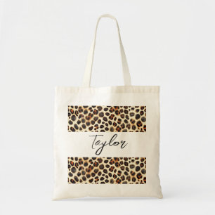 Customised Leopard Print Tote Bag