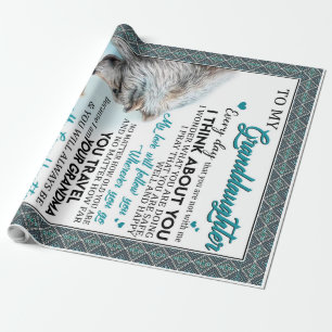 Customised Letter To My Granddaughter From Grandma Wrapping Paper