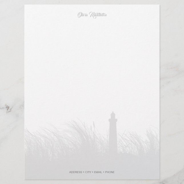 Customised Lighthouse Shoreline Custom Letterhead (Front)