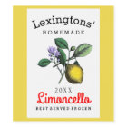 Customised Limoncello Liquor Bottle Label