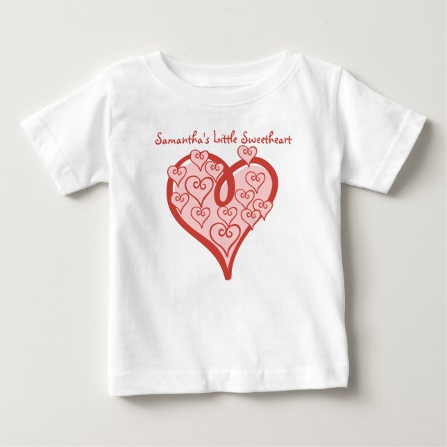 Customised Little Sweetheart Sleeveless Baby Dress Baby T-Shirt (Front)