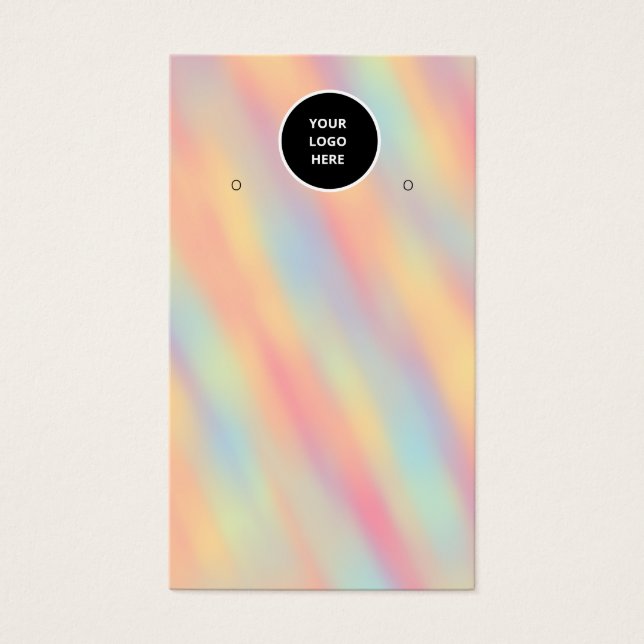 Customised  Logo Holographic Abstract Earring  (Front)