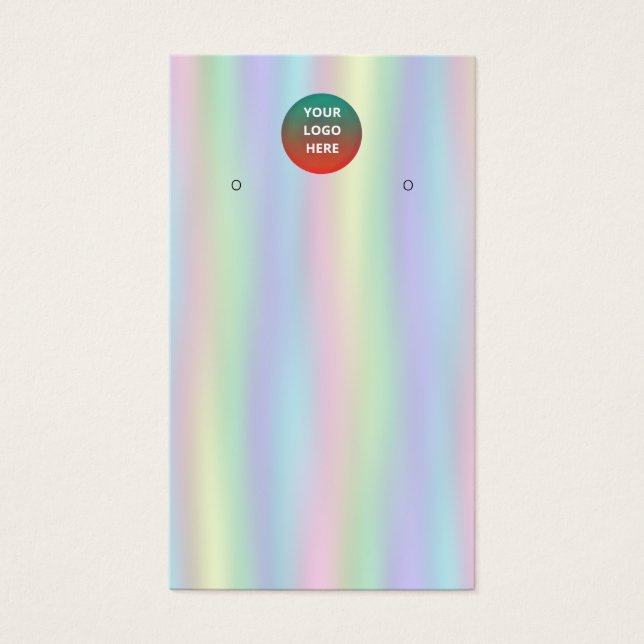 Customised  Logo Holographic Abstract Earring  (Front)