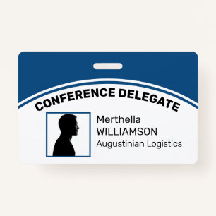 Customised Logo Photo ID Delegate CLASSIC BLUE ID Badge