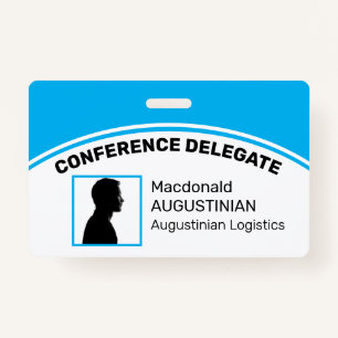 Customised Logo Photo ID Delegate CYAN ID Badge
