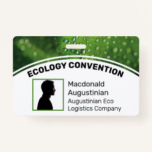 Customised Logo Photo ID DELEGATE Eco Greenery ID Badge