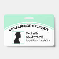 Customised Logo Photo ID Delegate NEO MINT GREEN