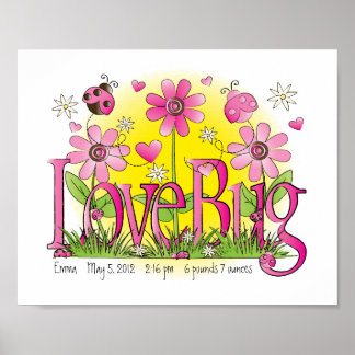 Customised Love Bug Lady Bug Girls Room Wall Art