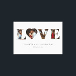 Customised Love Heart 4 Photo Canvas Print<br><div class="desc">Modern and elegant design printed Customised Love Heart 4 Photo Canvas Print that can be customised with your text. Please click the "Customise it" button and use our design tool to modify this template. Check out the Graphic Art Design store for other products that match this design!</div>