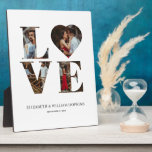 Customised Love Heart 4 Photo Vertical Plaque<br><div class="desc">Modern and elegant design printed Customised Love Heart 4 Photo Vertical Plaque that can be customised with your text. Please click the "Customise it" button and use our design tool to modify this template. Check out the Graphic Art Design store for other products that match this design!</div>
