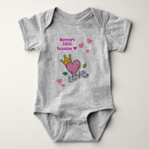 Customised LOVE - MOMMY'S LITTLE VALENTINE ♥ Cute Baby Bodysuit