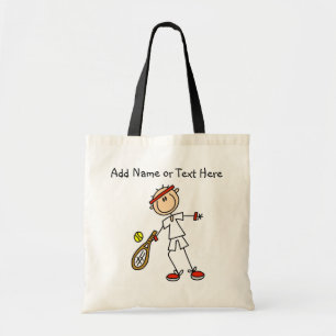 Customised Male Tennis Player Tote Bag