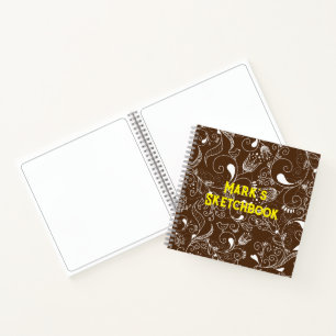 Customised mandala art sketchbook notebook