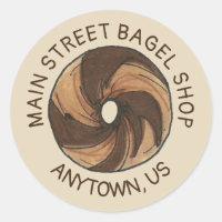 Customised Marble Rye Bagel Shop Foodie Breakfast