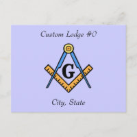 Customised Masonic Postcard