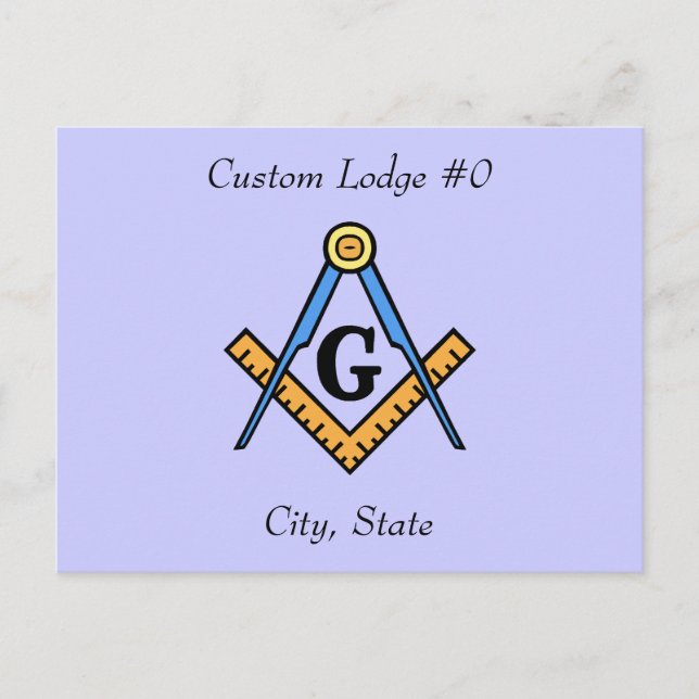 Customised Masonic Postcard (Front)
