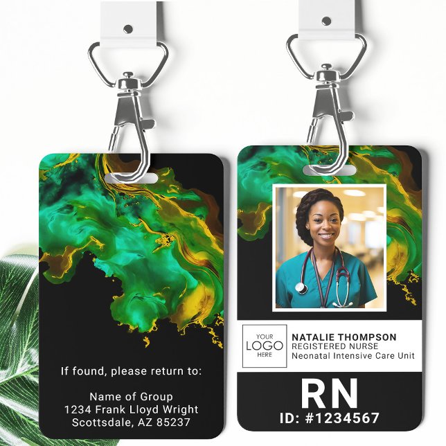 Customised Medical Employee Green Lanyard Photo ID ID Badge (Creator Uploaded)