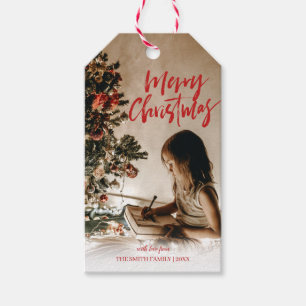 Customised Merry Christmas Add your Photo Gift T Gift Tags