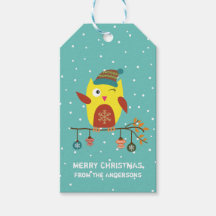 Customised "Merry Christmas" Cute Christmas Owl