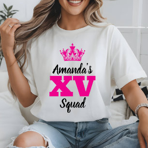 Customised Mis Quince Squad 20th Girl's Birthday T-Shirt