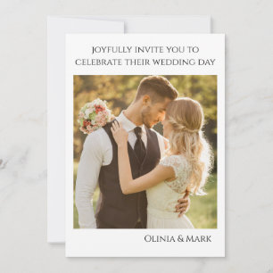 Customised Modern Floral Lace Wedding Invitation