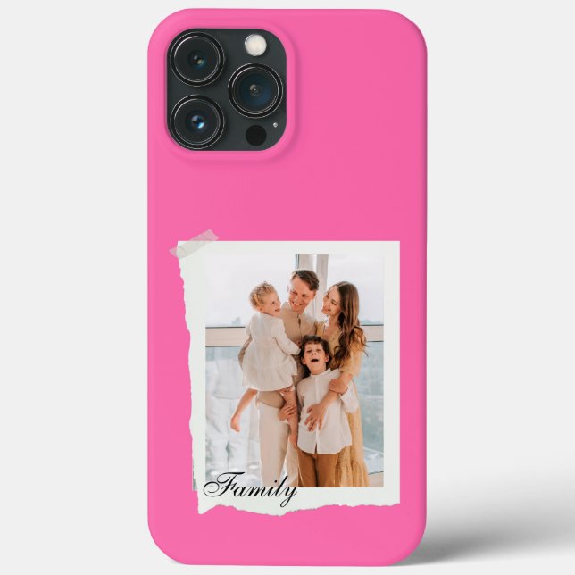 customised modern pink Vintage iPhone Case (Back)