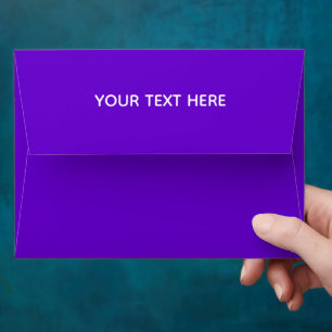 Customised Modern Stylish Minimal Wedding Purple Envelope