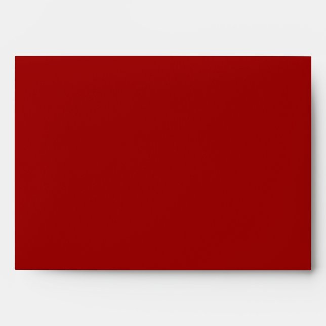 Customised Modern Stylish Name Minimal Red Colour. Envelope (Front)