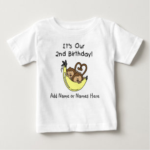 Customised Monkeys Twin Boys Tshirt