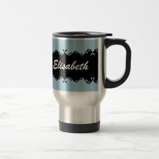 Customised Monogram Design Travel Mug (Right)
