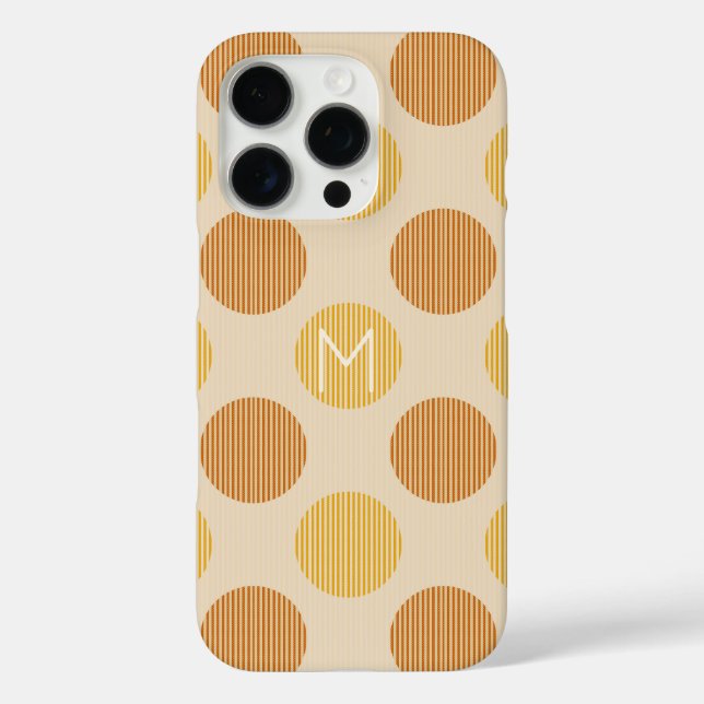 Customised Monogram Modern Circles Case-Mate iPhone Case (Back)