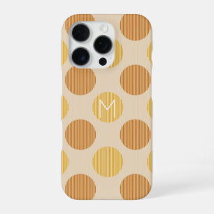 Customised Monogram Modern Circles iPhone 16 Pro Case