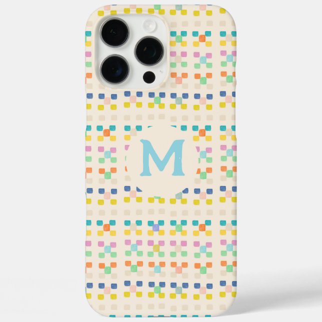 Customised Monogram Modern Watercolor Abstract Case-Mate iPhone Case (Back)