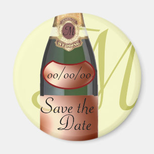 Customised Monogram Save the Date Magnet