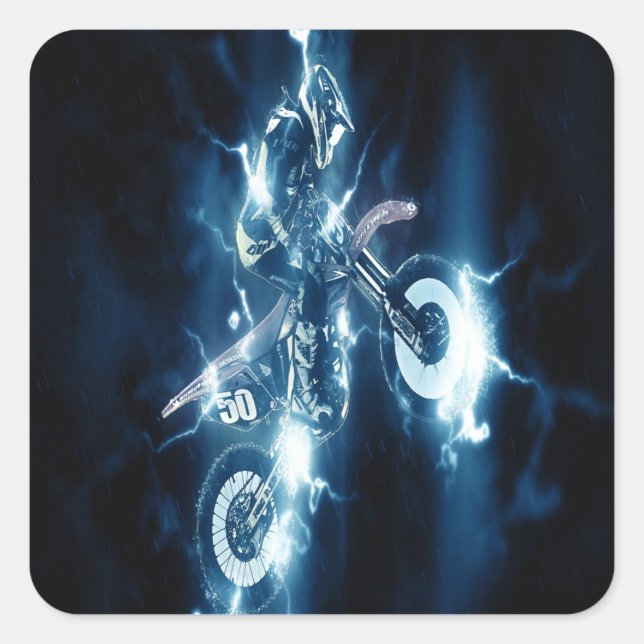 Customised Motocross Square Sticker (Front)