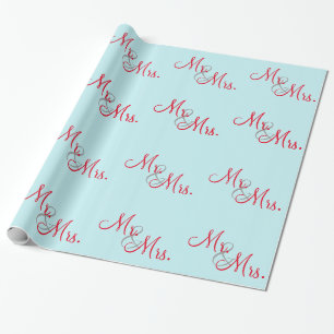 Customised Mr and Mrs Wrapping Paper