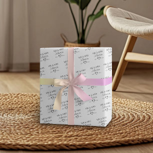 Customised Mr & Mrs Couples Anniversary  Wrapping Paper