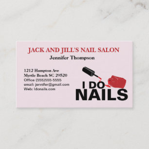 Customised Nail Technician Business Card