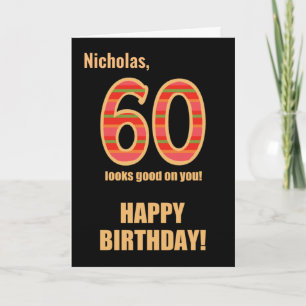Customised Name 60th Birthday for Him  Card