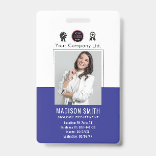 Customised Name and Photo Company Security ID Badge
