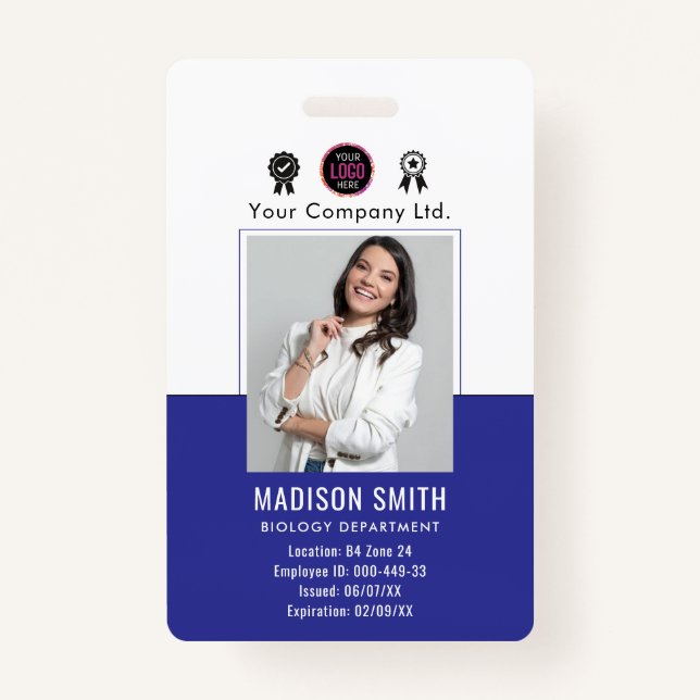 Customised Name and Photo | Company Security ID Badge (Front)