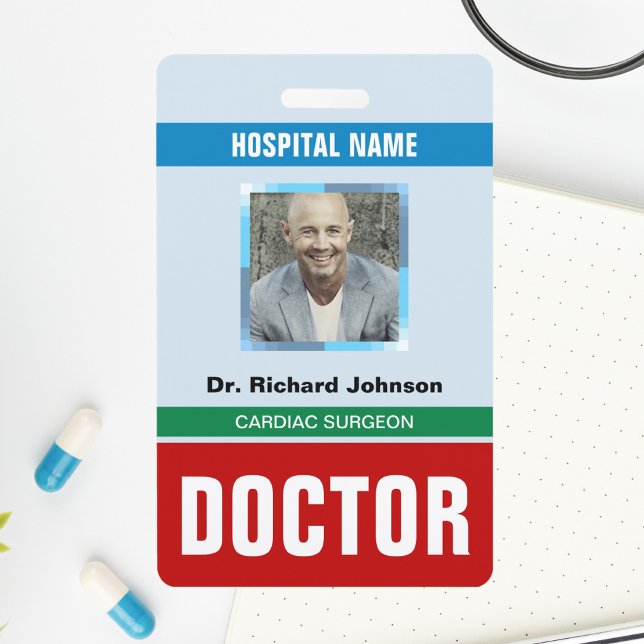 Customised Name and Photo | Doctor ID Card ID Badge (Creator Uploaded)