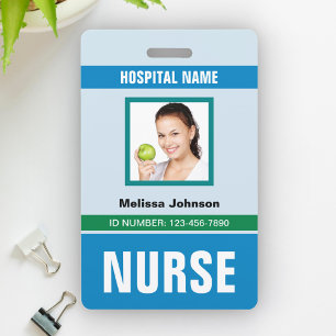 Customised Name and Photo Nurse ID Card Badge