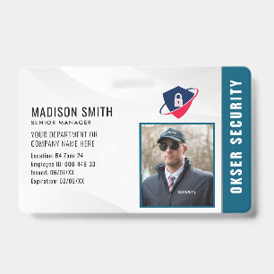 Customised Name and Photo Security ID Card Badg Badge